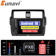 Cargar imagen en el visor de la galería, Eunavi 2 din car radio stereo for Toyota Land Cruiser Prado 150 2014-2017 2din multimedia GPS Navigation no cd dvd Android