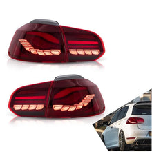 Laden Sie das Bild in den Galerie-Viewer, Vland Taillights Assembly For VW Golf 6/MK6 2008-2014 Dragon Scale Design Full LED With Dynamic Welcome + Sequential Turn Signal