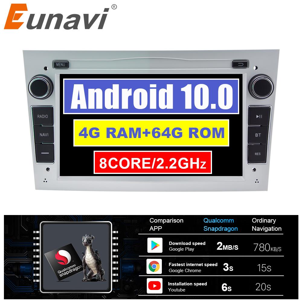 Eunavi 2 Din Radio samochodowe z androidem dla opla Vectra C Zafira B Corsa D C Astra H G J Meriva Vivaro multimedialna nawigacja gps bez DVD