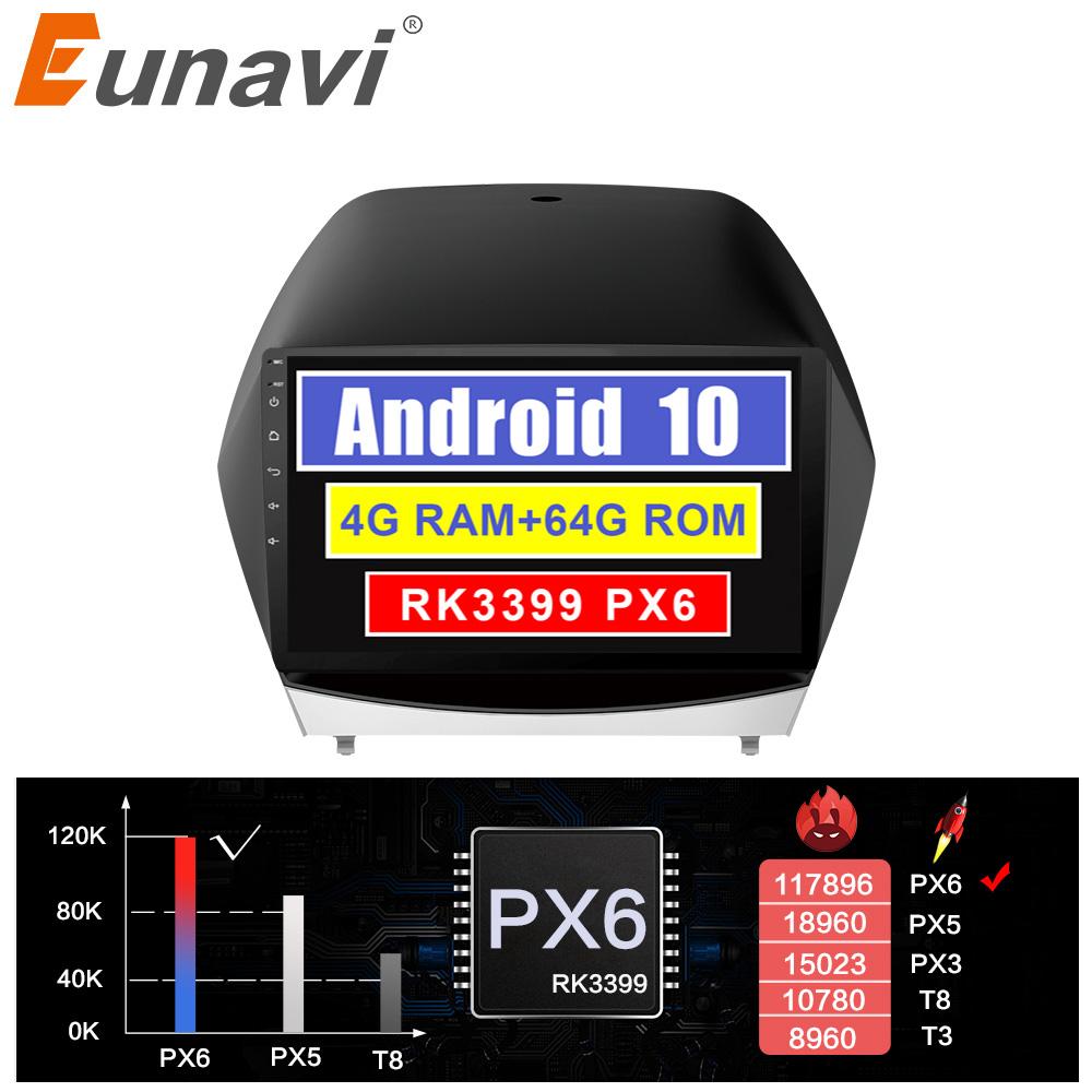 Eunavi 2 Din Car Radio multimedia Player For Hyunda Ix35 2010-2015 Video GPS Navigation no cd 2din headunit 4GB 64GB Android 10