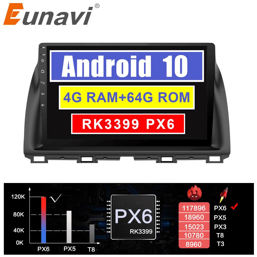 Eunavi 2 din car radio stereo multimedia for Mazda CX-5 2013-2016 Android 10 system 2din headunit GPS TDA7851 Subwoofer 4G 64GB