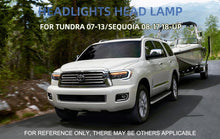 Załaduj zdjęcie do przeglądarki galerii, Montaż lampy samochodowej VLAND dla Toyota Tundra 2007-2013/dla Toyota Sequoia 2008-2018 w pełni LED reflektor z animacją rozruchu DRL