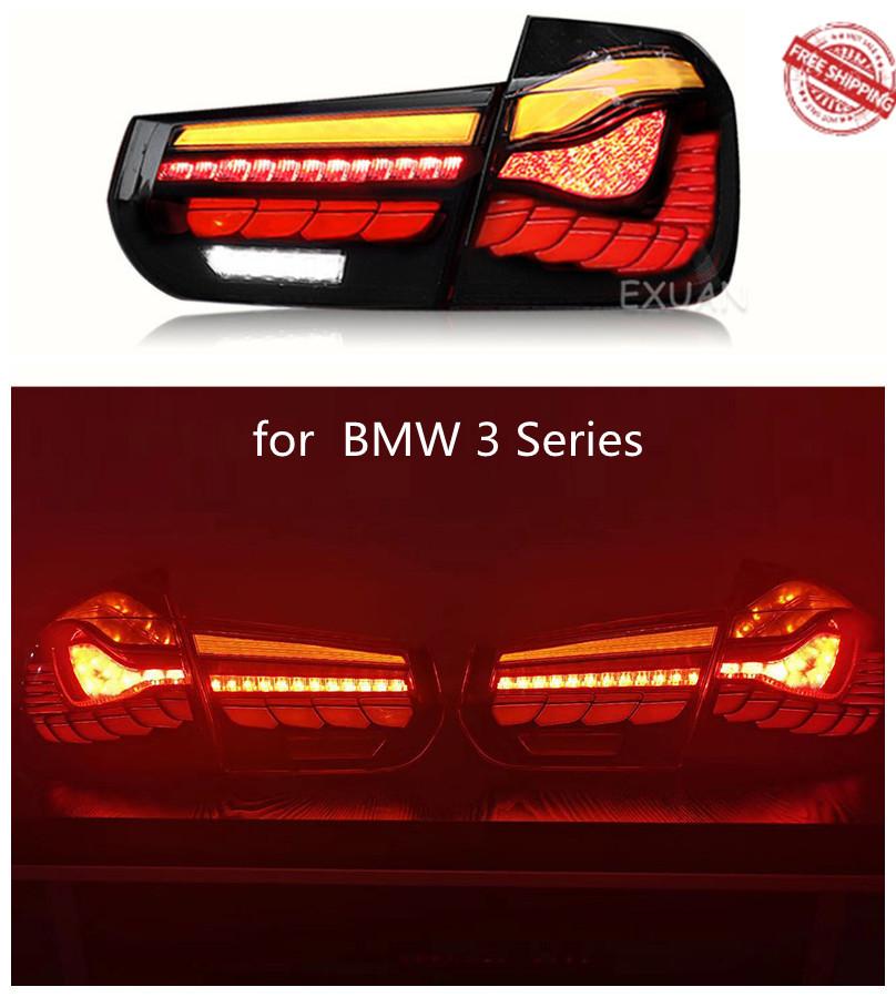 Suitable for  BMW 3 Series Modified M4 Dragon Scale Tail Light Assembly LED Running Water Turn Signal Tail Light13-19