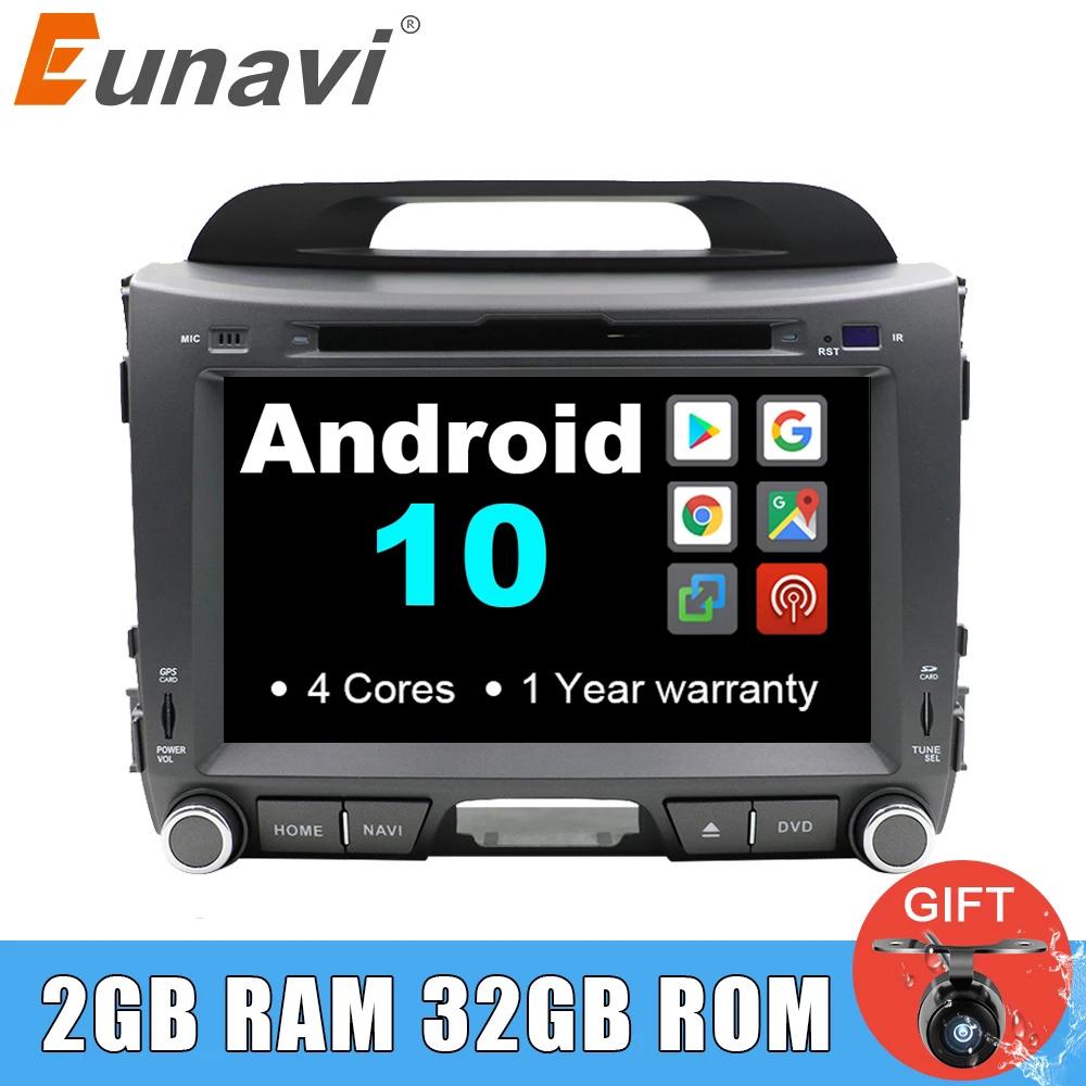 Eunavi 2 din Android 10 car dvd radio for KIA sportage 2011 2012 2013 2014 2015 headunit gps navigation 2din multimedia stereo