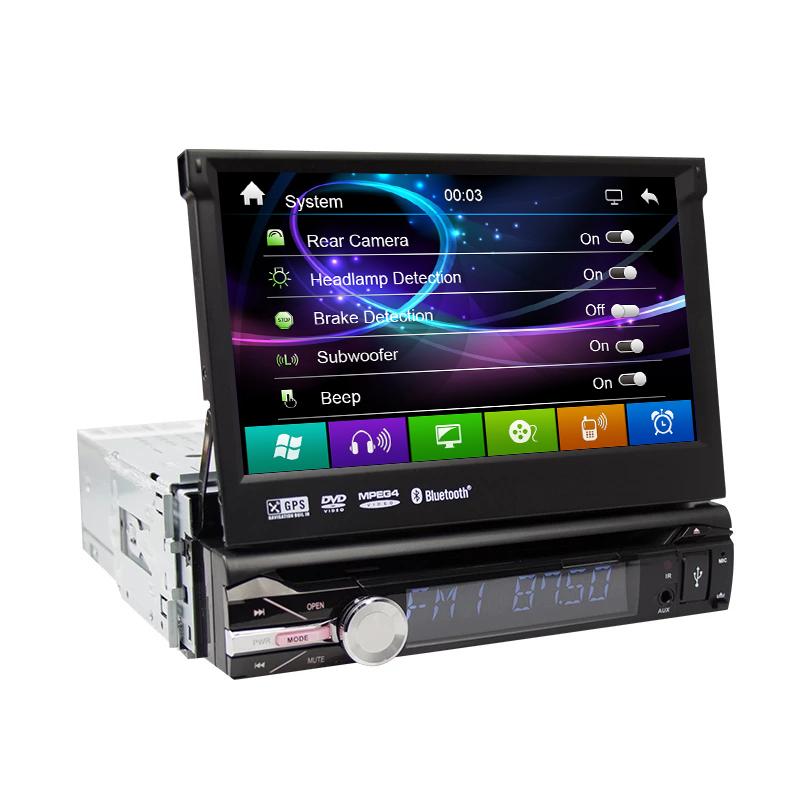 Eunavi 7" Universal 1 Din Autoradio DVD-Player GPS Navigation Autoradio Stereo mit Bluetooth PC Automotivo SD USB RDS Aux CD