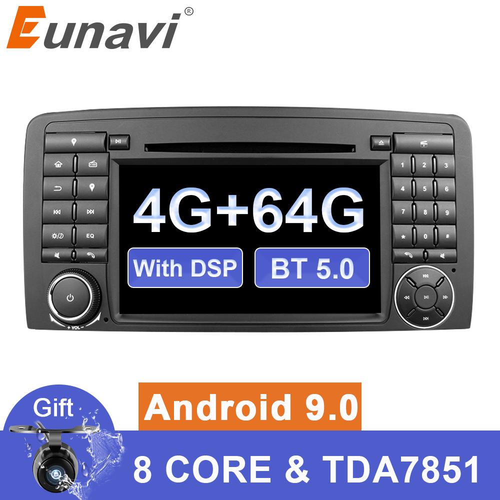 Eunavi 2 din Octa core Android 9 Car multimedia radio dvd gps for Mercedes Benz R Class W251 2006-2013 R280 R300 R320 R350 DSP