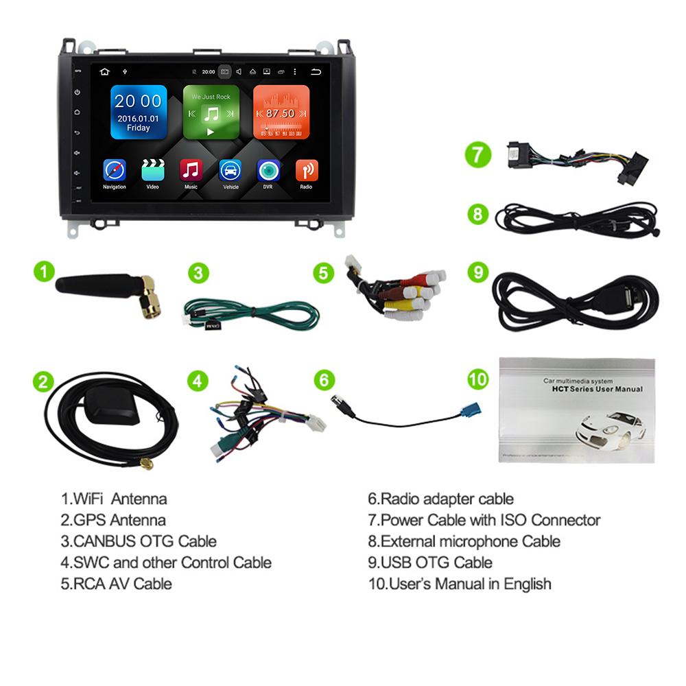 Eunavi 2 Din Android 9 Car multimedia auto radio Player For Benz Sprinter Vito W169 W245 W469 W639 B200 GPS stereo 2din headunit