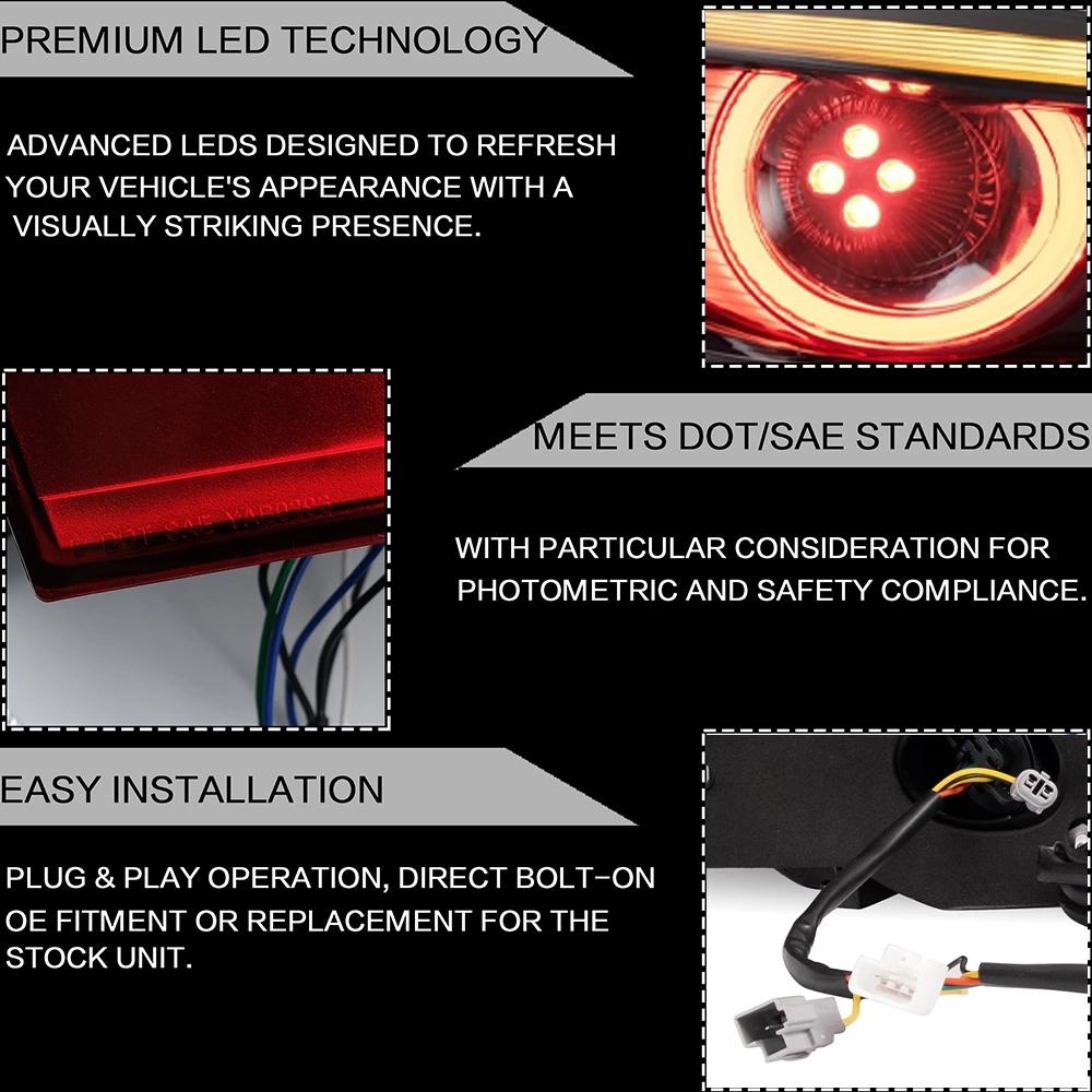 LED Taillights For Mazda 3 AXELA 2014-2018 Smoked with Dynamicwith Turn Signal Reverse DRL Lights Car Accessories