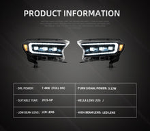 Load image into Gallery viewer, Vland Car Lamp Assembly For Ford Ranger 2015 2016 2017 2018 2019 2020 T6 T7 Headlights Full LED Front Lights Dynamic Turn Signal