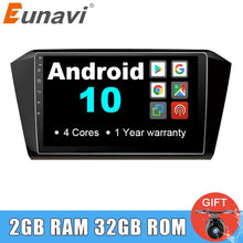 Załaduj zdjęcie do przeglądarki galerii, Eunavi 2 din Android 10 Car Radio GPS navigation for VW Volkswagen MAGOTAN 2017 2din Multimedia stereo player headunit pc