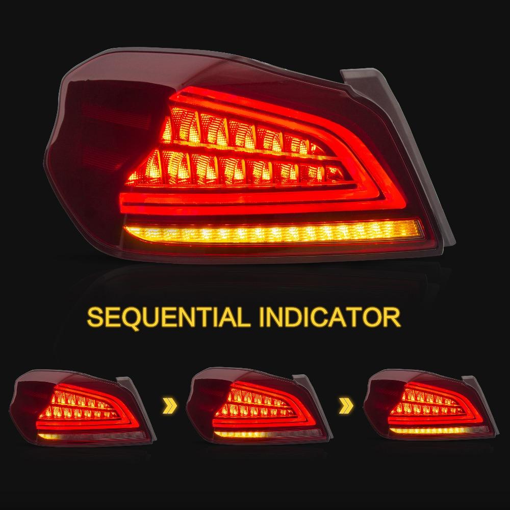 VLAND Tail Lights Assembly For 2015-2019 Subaru WRX / WRX STI Tail Lamp With Sequential Turn Signal