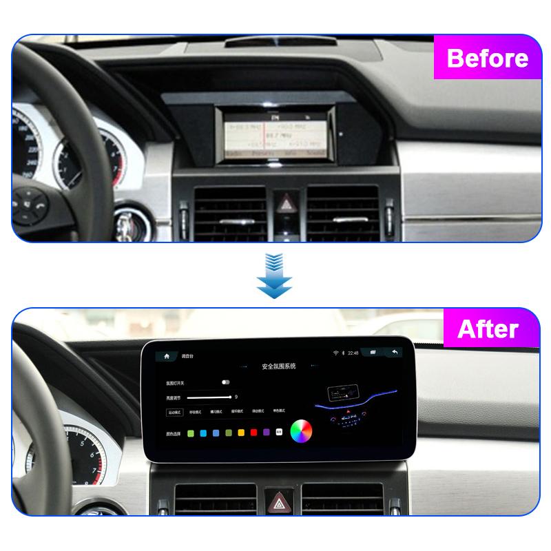 Eunavi car radio stereo For Mercedes Benz GLK Class X204 2008-2015 Android 11 Car Multimedia Player Navigation  8 Core Carplay