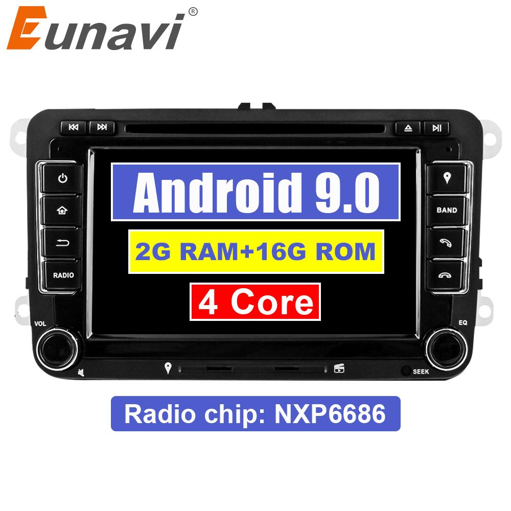 Eunavi 2 Din Android Car DVD Audio Radio Multimedia For VW GOLF 6 Polo Bora JETTA B6 PASSAT Tiguan SKODA OCTAVIA GPS Navigator