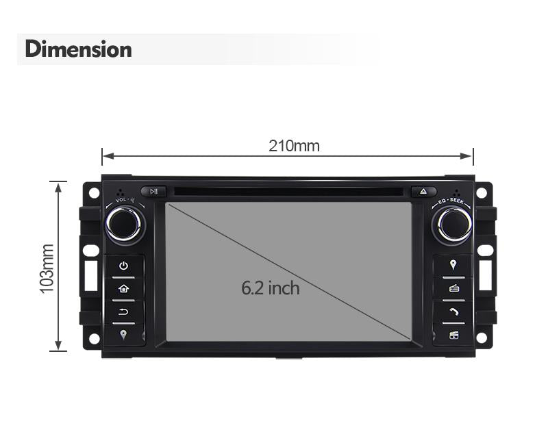 Eunavi Android 10 Car DVD Player Radio GPS For Jeep Cherokee Compass Commander Wrangler Dodge Caliber Chrysler C300 4Core 4G USB