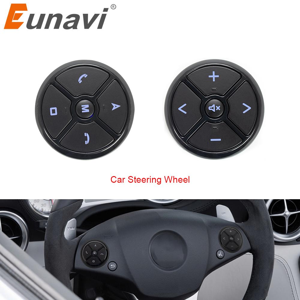 Eunavi Universal Car Steering Wheel controller 4Key Music DVD GPS Navigation Car Steering Wheel Radio Remote Control Buttons