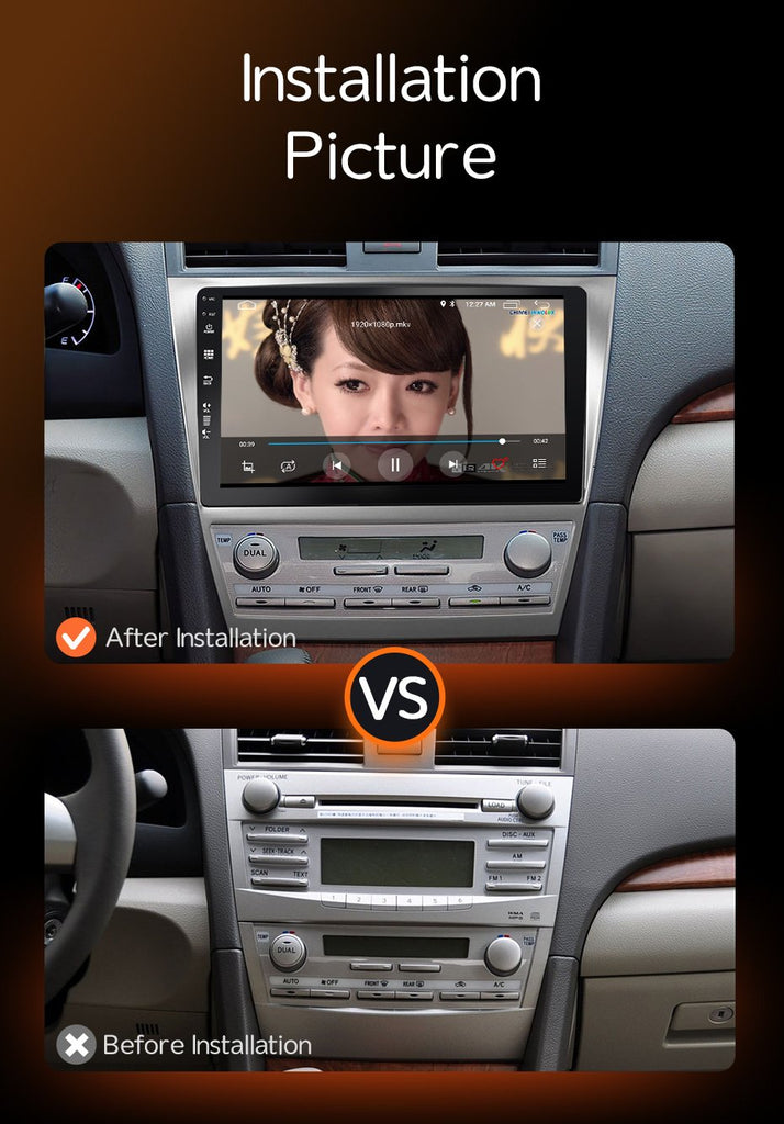 Eunavi Android 10 Car Radio For Toyota Camry 6 40 50 2006 2007-2011 Multimedia Video Player Car Navigation GPS No 2din 2 din dvd