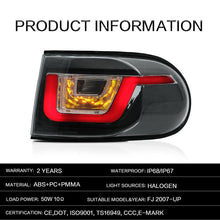 Laden Sie das Bild in den Galerie-Viewer, VLAND Tail Lights Assembly For Toyota FJ Cruiser 2007-2015 Taillight Tail Lamp With Turn Signal Reverse Lights LED DRL Light