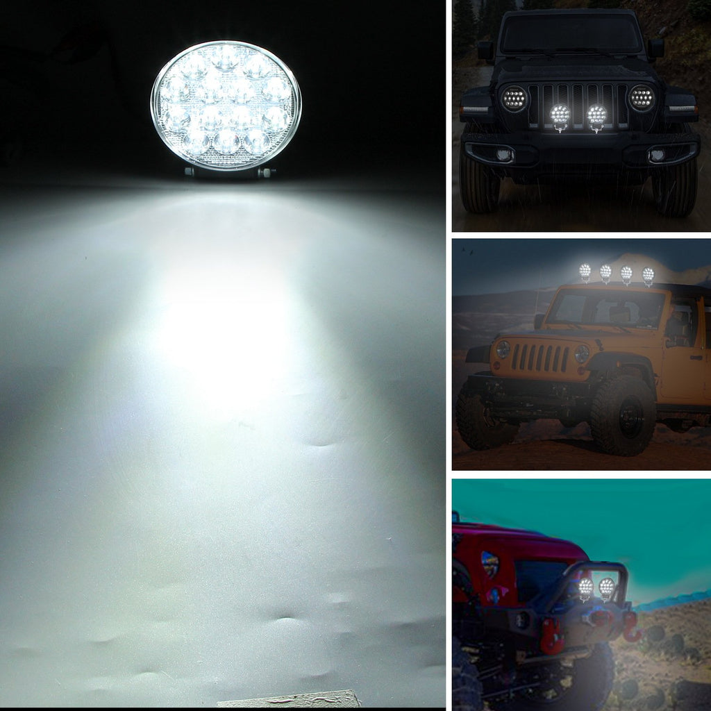 Round Ultra-thin 140W Off-road Vehicle Spotlight LED Work Light