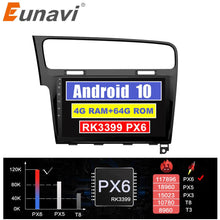 Cargar imagen en el visor de la galería, Eunavi 2 Din Car Radio GPS for VW Volkswagen Golf 7 Golf7 2013-2015 Multimedia Player 4G 64G Auto Audio Stereo Autoradio Android