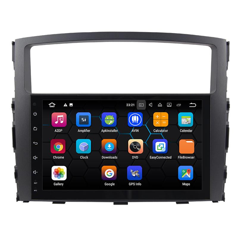 Eunavi 2 Din Android 9 Car Multimedia Radio Player for MITSUBISHI PAJERO V97 2006-2015 9'' GPS Stereo 4G 64GB 8 Cores TDA7851