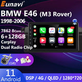 Eunavi 4G 1280*720 Android 11 Car Radio GPS Multimedia Video Player For BMW E46 Coupe (M3 Rover) 318i 320i 325i 1998 1999 - 2006