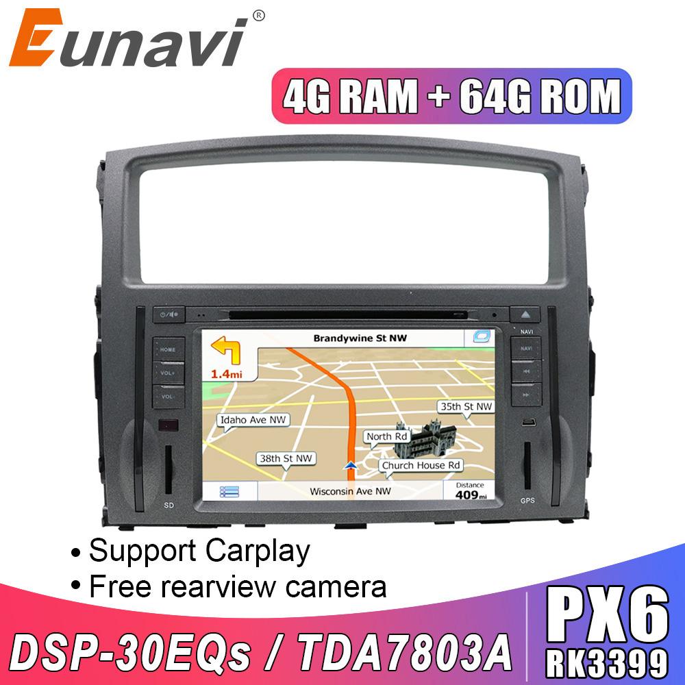 Eunavi 2 Din 7'' Android Car Radio DVD GPS Auto For MITSUBISHI PAJERO V97 2006-2014 Audio Stereo Multimedia Player WIFI