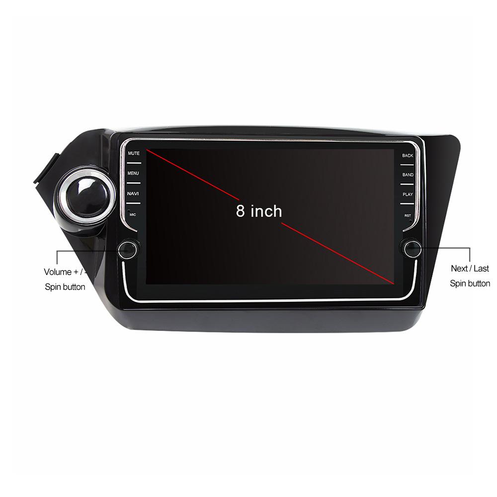 Eunavi 2 Din Android 10 Car radio GPS For Kia k2 rio 3 4 2010-2016 Multimedia stereo navigation Autoradio TDA7851 4GB 64GB