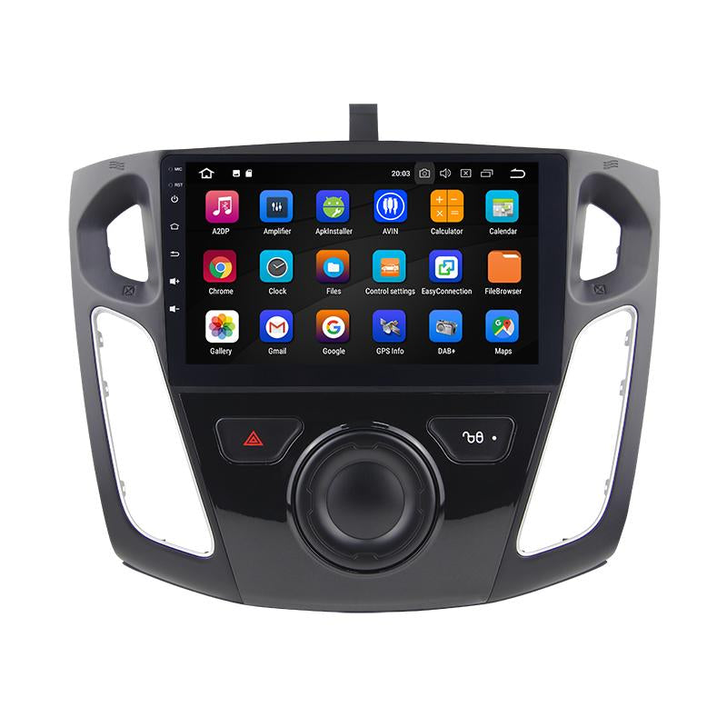 Eunavi 2 din Android 9 Car Radio Multimedia Player For Ford focus 2012-2015 2din GPS auto stereo tda7851 touch screen 4G 64GB