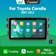 Charger l&#39;image dans la galerie, Eunavi 8G 128G Android 10 Car Radio Multimedia Player For Toyota Corolla 2006-2013 in Dash Head unit GPS no DVD 2 Din