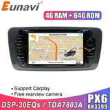 Eunavi 2 Din Android Car Radio Audio DVD For Seat Ibiza 6j 2009 2010 2011 2012 2013 Multimedia Player 2Din Screen GPS Navigation