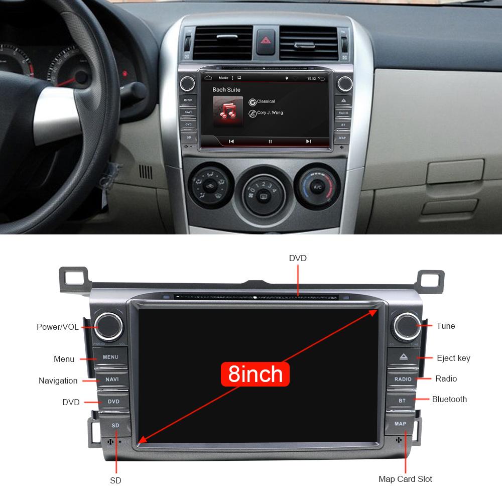 Eunavi 2 Din Android 9.0 Car DVD Radio Multimedia Stereo for Toyota RAV4 2013-2015 2Din GPS Navigation headunit pc TDA7851