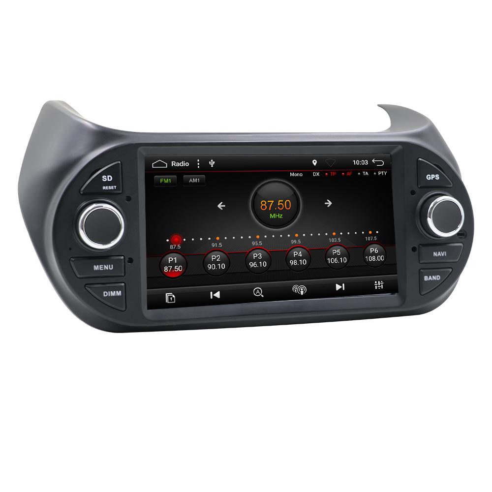 Eunavi 1din Car radio stereo Multimedia Android 10 For FIAT/Fiorino/Qubo/Citroen/Nemo/Peugeot/Bipper GPS Navigation RDS wifi