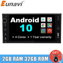 Load image into Gallery viewer, Eunavi 2 din Android 10 car multimedia radio stereo gps for Toyota Hilux VIOS Old Camry Prado RAV4 Prado 2003-2008 screen BT