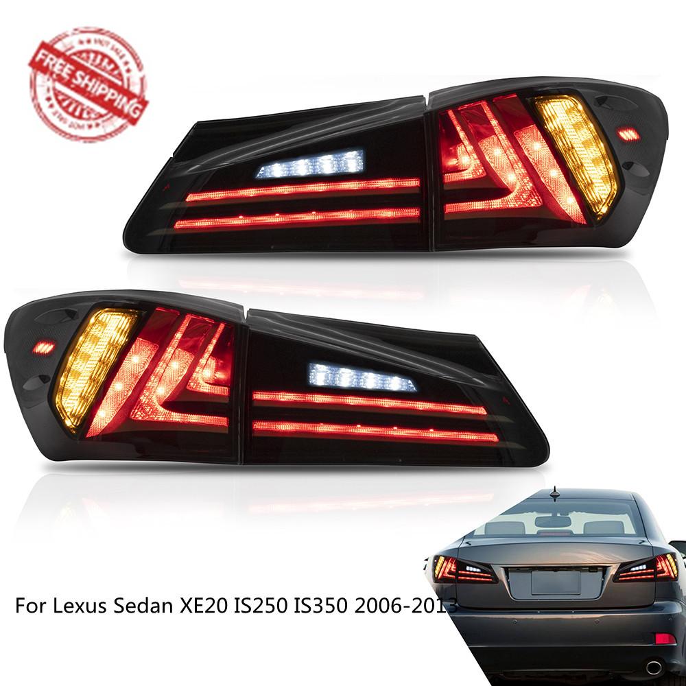 VLAND Car Accessories LED Tail Lights Assembly For Lexus Sedan XE20 IS250 IS350 2006-2013 Full LED Turn Signal Reverse Lights