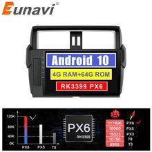 Load image into Gallery viewer, Eunavi 2 din car radio stereo for Toyota Land Cruiser Prado 150 2014-2017 Android 10 2din multimedia GPS Navigation NO DVD