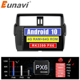 Eunavi 2 din car radio stereo for Toyota Land Cruiser Prado 150 2014-2017 Android 10 2din multimedia GPS Navigation NO DVD