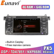 Załaduj zdjęcie do przeglądarki galerii, Eunavi 1 din Android 10.0 samochodowy odtwarzacz dvd dla BMW E46 M3 Rover 3 seria 7 cal radio stereo gps jednostka główna nawigacji wifi dsp usb