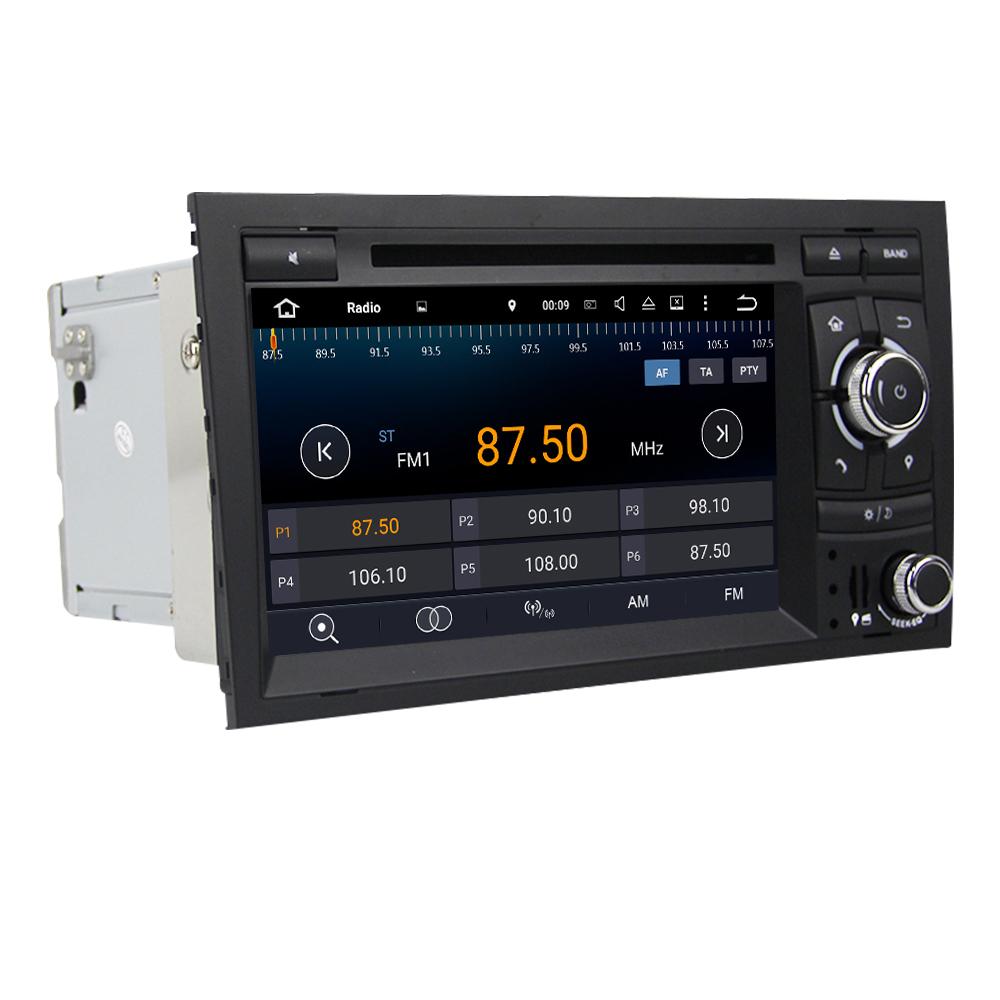 Eunavi 2 din Android 9 GPS 2 Din Autoradio Stereoanlage Für Audi / A4 / S4 Multimedia 8 Kerne 4GB 64GB Auto DVD Radio 2din Headunit