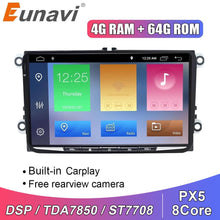 Load image into Gallery viewer, Eunavi DSP 2 Din Android Car Multimedia Radio GPS For Volkswagen VW Skoda Octavia Golf 5 6 Passat B6 B7 Touran Tiguan Polo Jetta