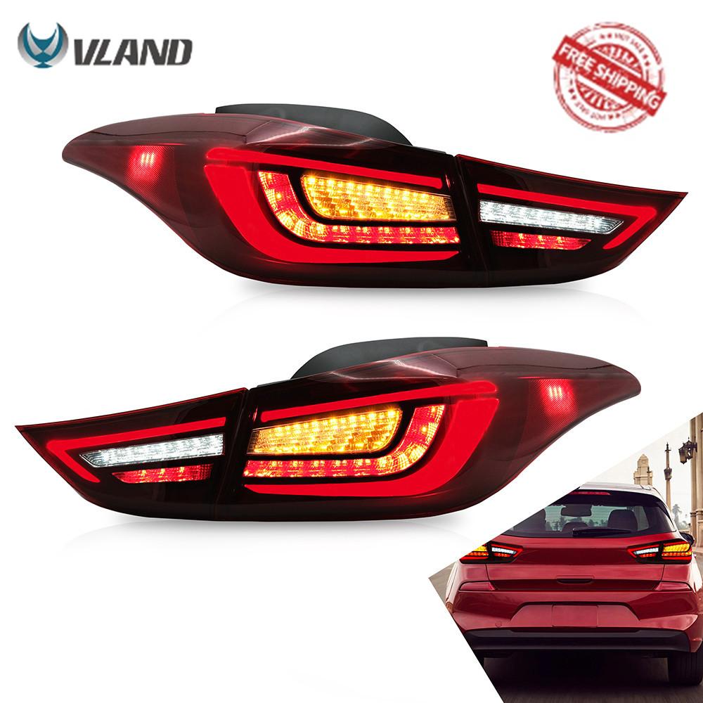 VLAND Car Accessories LED Tail Lights Assembly For 2011-2016 Hyundai Elantra 2013-2014 Elantra Coupe Tail Lamp Full LED DRL