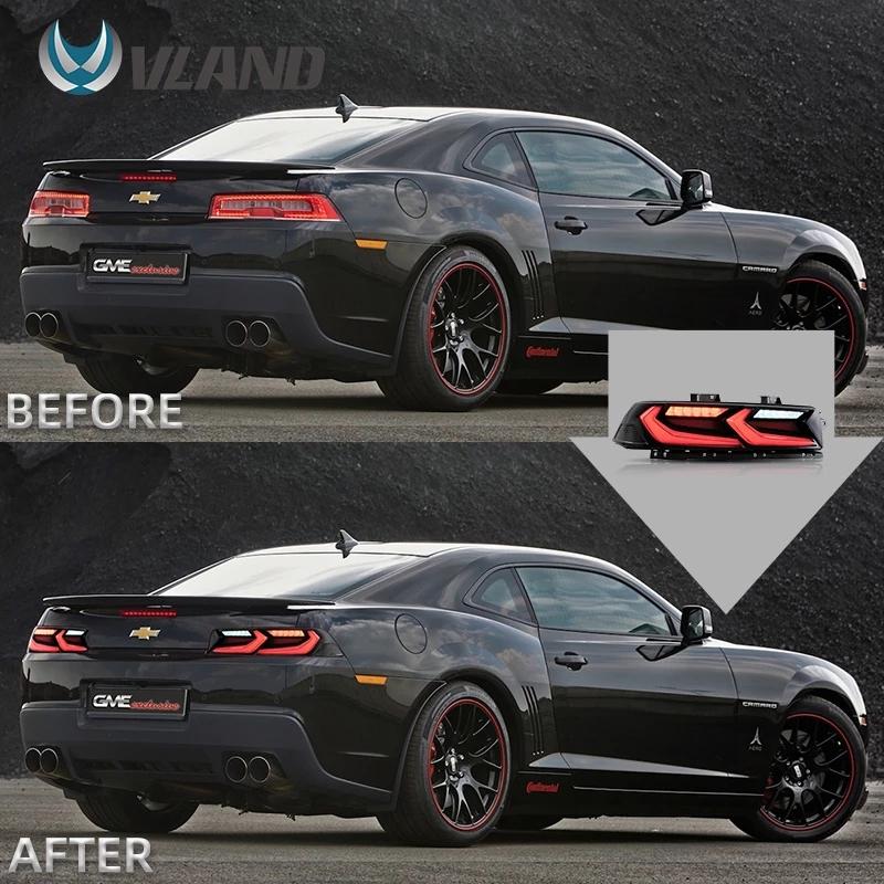 Montaż lampy samochodowej Vland dla chevroleta Camaro nowy 5th Gen Full LED Corvette C8 Style tylne światła 2014-2015 światła tylne