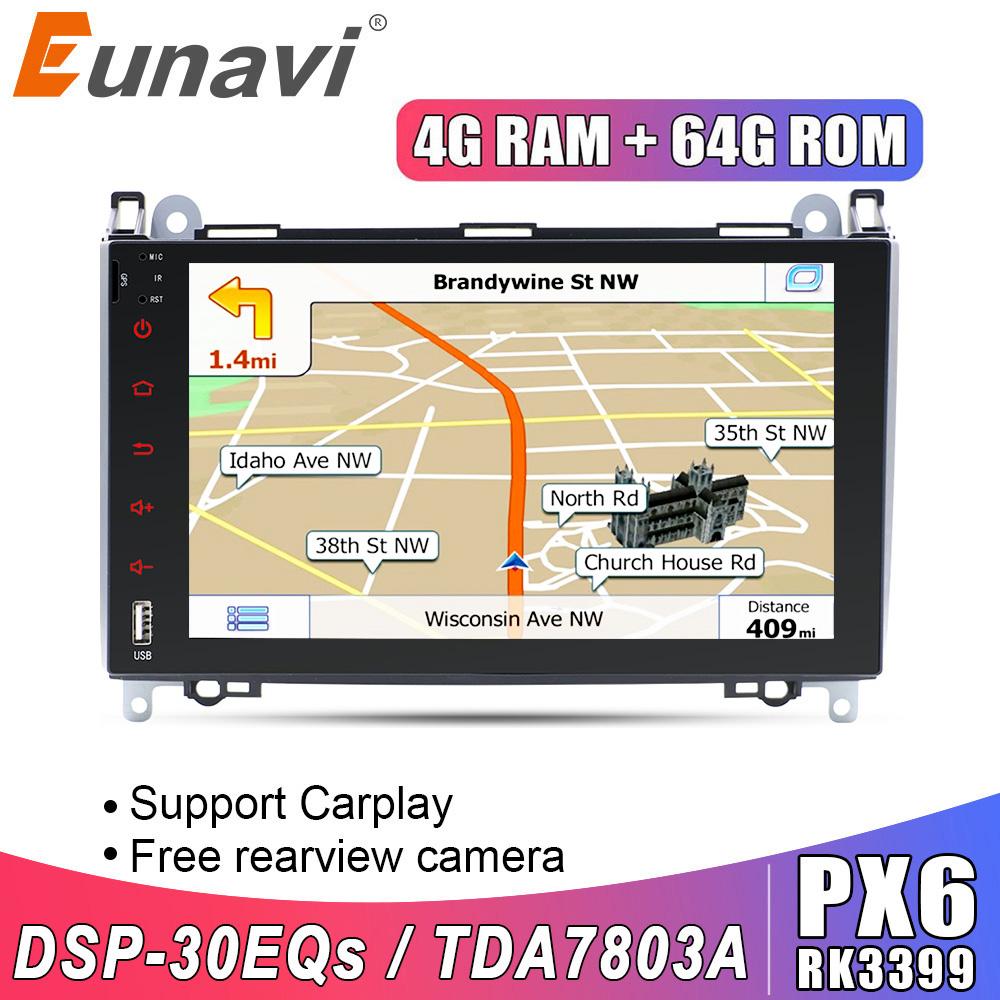 Eunavi 2 Din Car Radio Multimedia Android 10.0 Automotivo For Mercedes/Benz/Sprinter/B200/B-class/W245/B170/W169 gps stereo