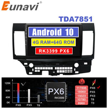 Charger l&#39;image dans la galerie, Eunavi 2 din car radio stereo multimedia For Mitsubishi Lancer 2007-2012 Navigation GPS TDA7851 2din NO dvd cd player Android 10