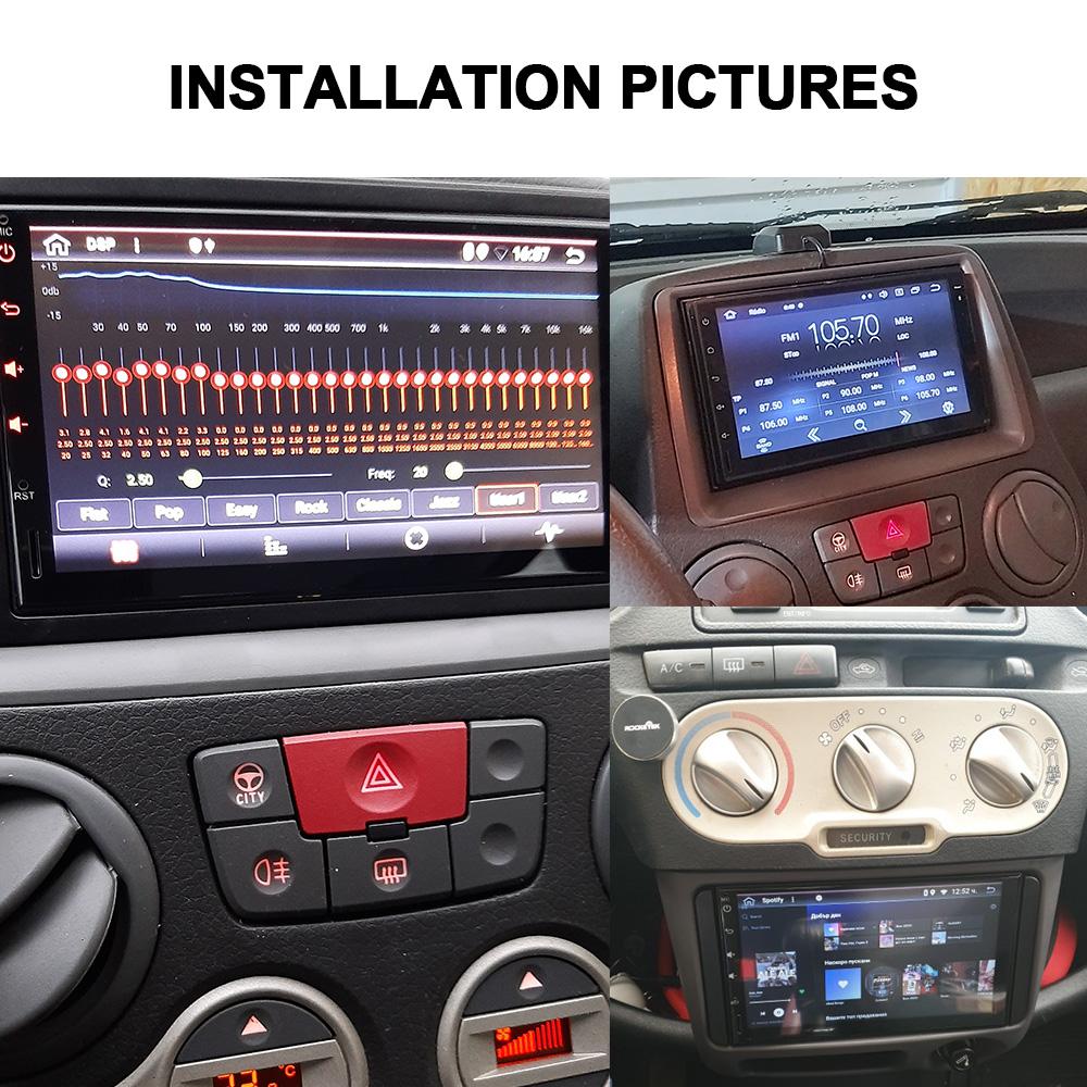 Eunavi 2 din Universal Android 10 Car Radio stereo PC multimedia Player GPS 1024*600 touch screen SC7862 2DIN