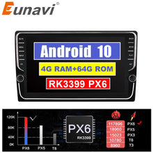 Załaduj zdjęcie do przeglądarki galerii, Eunavi 2Din universal Car Radio Stereo 4G 64G 2 din Multimedia Player GPS Navigation WIFI Audio Android 10 subwoofer