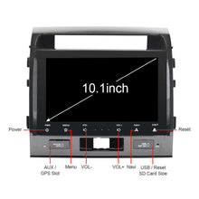 Laden Sie das Bild in den Galerie-Viewer, Eunavi 10,1 Zoll Android 10 Autoradio Stereo-GPS für Toyota Land Cruiser LC200 2004 2005 2006 2007 2008 2din Headunit RDS BT