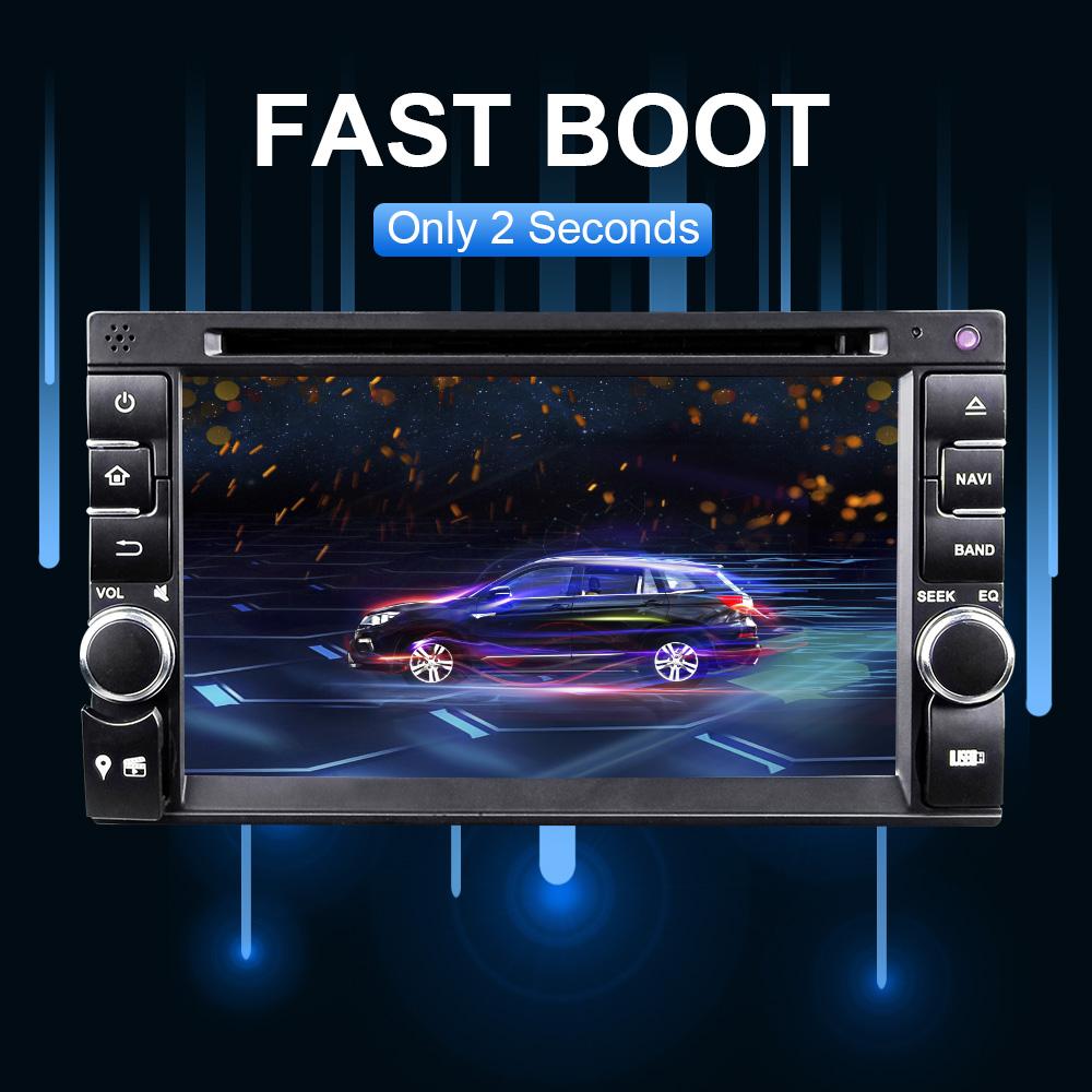 Eunavi 2 Din Android Universal Car Radio DVD Audio GPS Auto Multimedia Player 2Din Navigation Headunit PC CD TDA7851 DSP USB