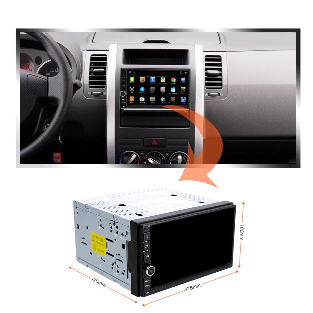 Eunavi 2 din Android 9.0 Universal car multimedia Radio Stereo GPS Navigation player 2din headunit pc with TDA7851 RDS wifi usb