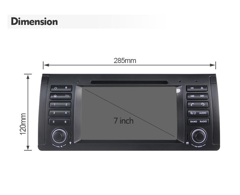 Eunavi One 1 Din 7'' Android 10 Car dvd player For BMW E53 E39 X5 Quad Core Auto Radio Multimedia Audio DSP TEF7708 4G WIFI RDS