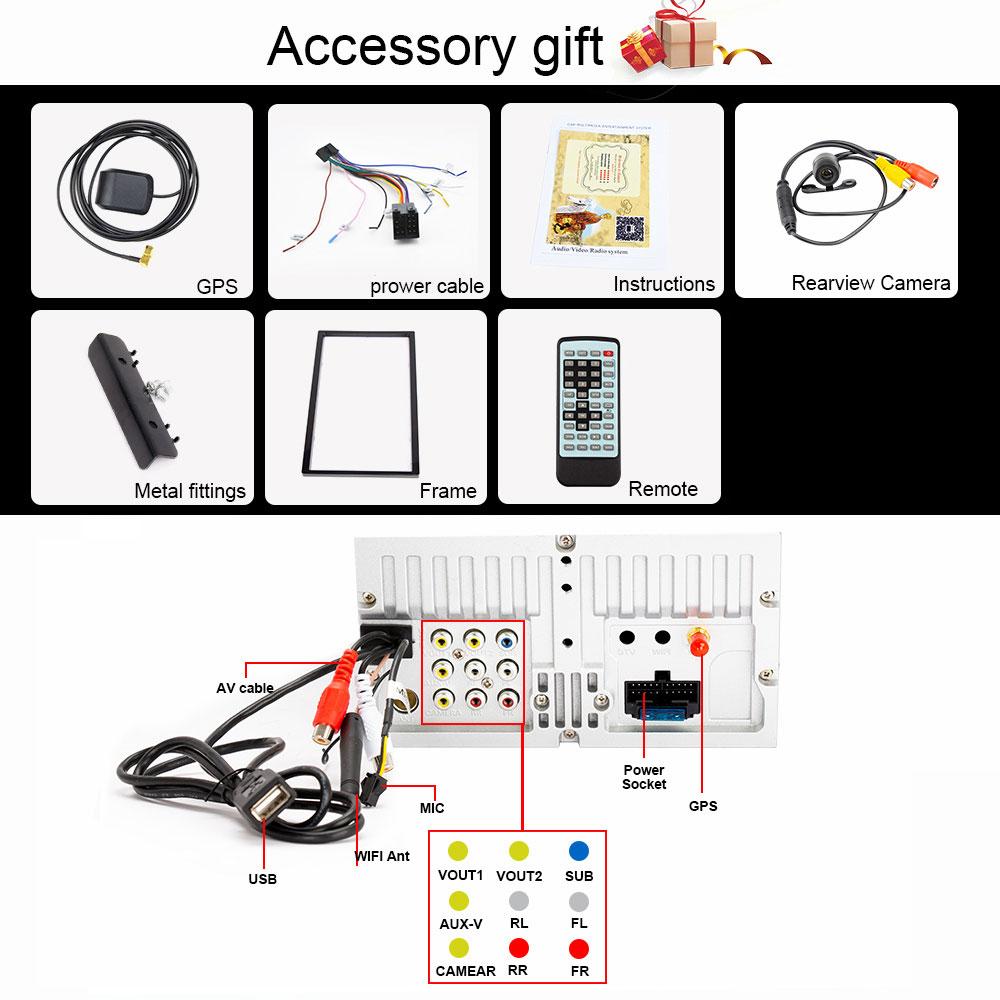 Eunavi 2 Din Android 10 System Car Multimedia Player auto dvd radio stereo audio 2din GPS Navigation WIFI DSP TDA7851 USB